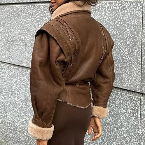 Luxe Aviator Wrap Jacket