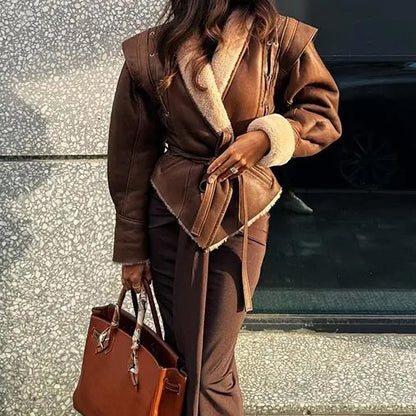 Luxe Aviator Wrap Jacket