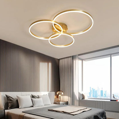 LuxLighting 3 Ring LED Chandelier