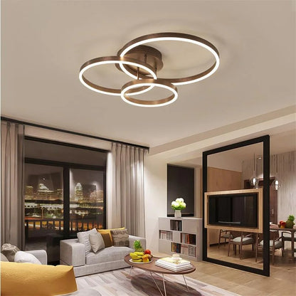 LuxLighting 3 Ring LED Chandelier