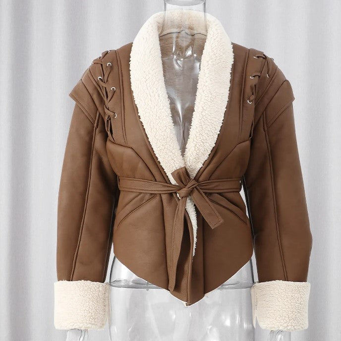 Luxe Aviator Wrap Jacket