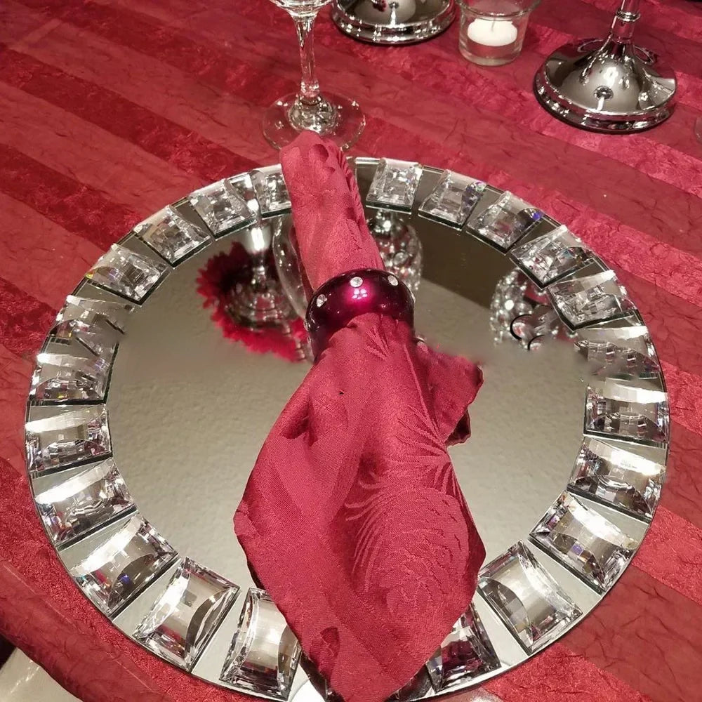 Festive Mirrored Charger Plates