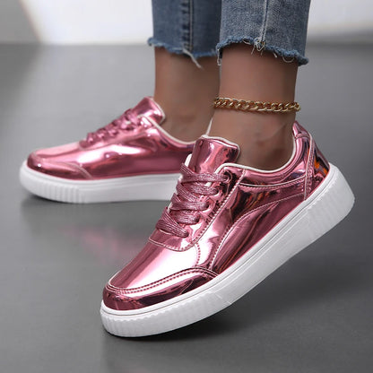 Snappy Metallic Sneakers