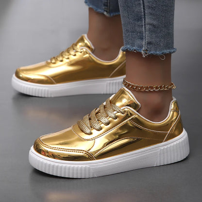 Snappy Metallic Sneakers