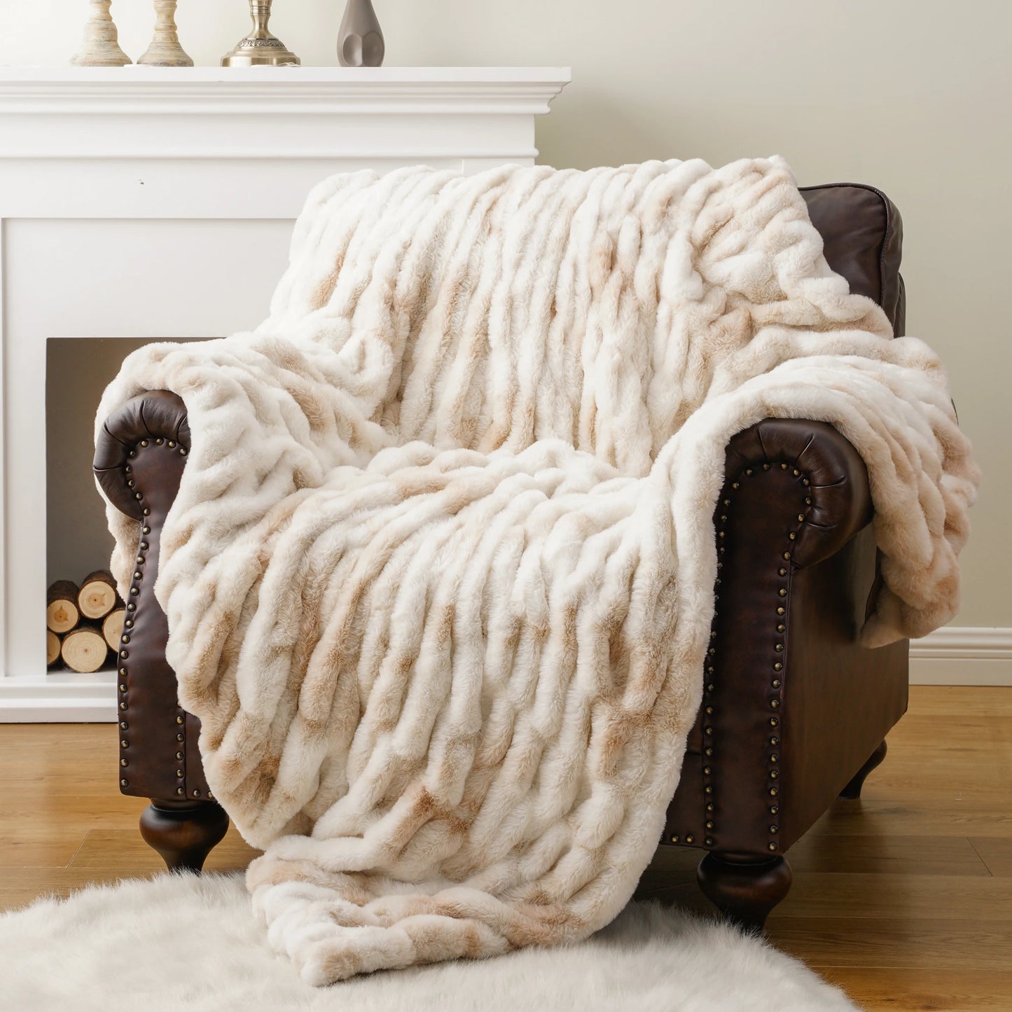 CozyTouch Faux Rabbit Throw Blanket