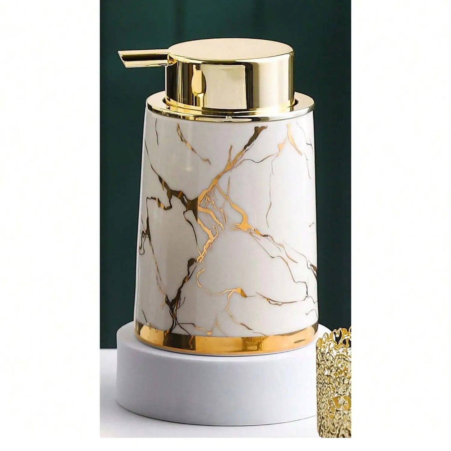 Ceramic Marble Texture Foaming Soap Dispenser